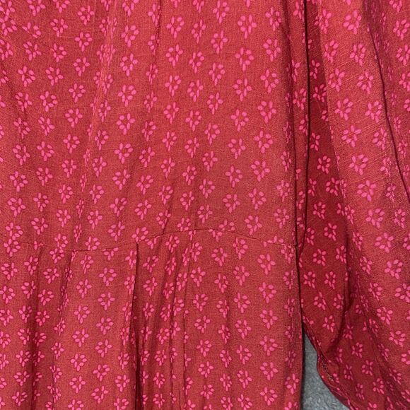 Knox Rose Jumpsuit Womens Large Wide Leg Crop Boho Hippie Festval Cottagecore - Picture 10 of 13